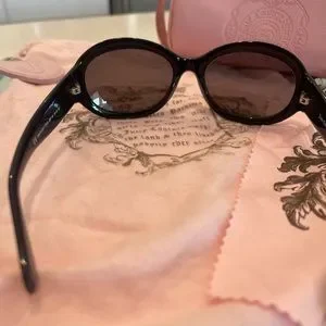 Y2K VINTAGE JUICY COUTURE SUNGLASSES CASE & CLOTH ROYAL CROWN BROWN TORTOISE Juicy Couture Y2K 2000s Brown Original | Mercari main image 3